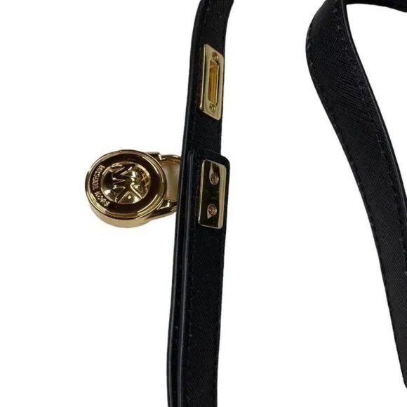 MICHAEL KORS HAMILTON GENUINE LEATHER BLACK LARGE MESSENGER BAG-LIKE NEW - Picture 13 of 13